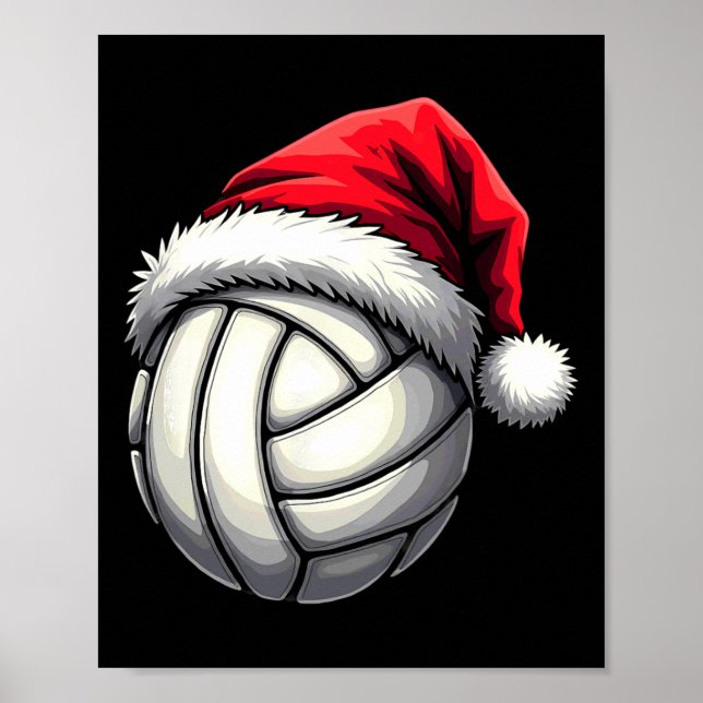 jul Volleyball Santa Hat Poster (Framsidan)