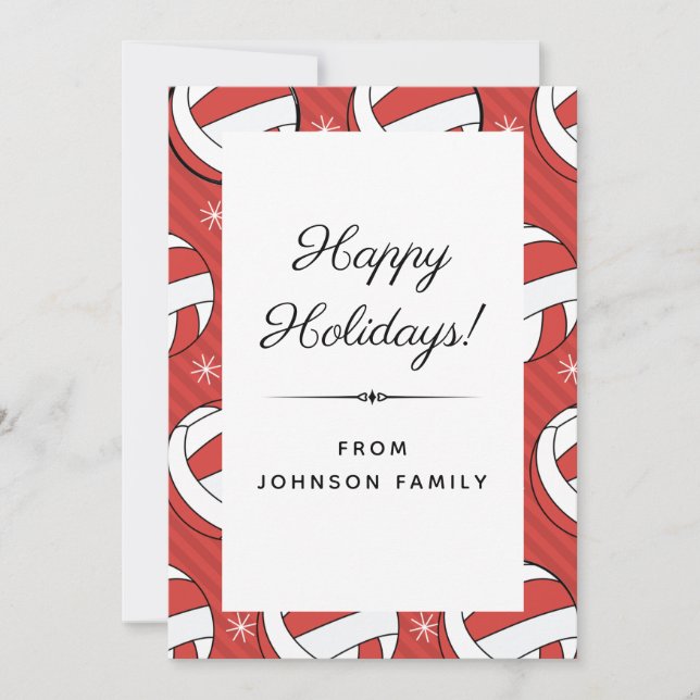 Jul Volleyboll Mönster Bollar & Snöflingor Jul Julkort (Framsida)