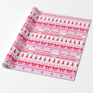 Jul: Vuxna familjen Namn Rosa & Red Presentpapper