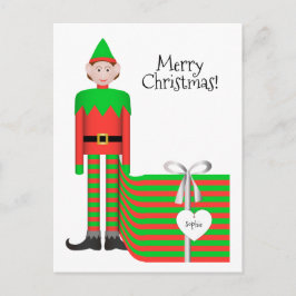 Jul-vykort - Stripe Gift Paket Vykort