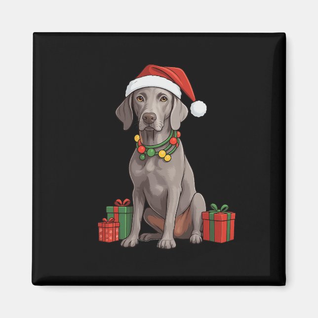 Jul Weimaraner Hund  Magnet (Framsidan)