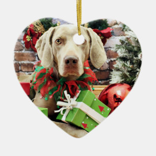 Jul - Weimaraner - Lucy Julgransprydnad Keramik