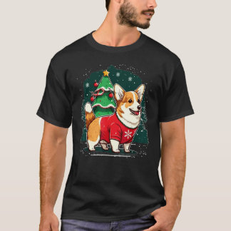 Jul Welsh Corgi Tomte på jul Welsh Corgi T Shirt