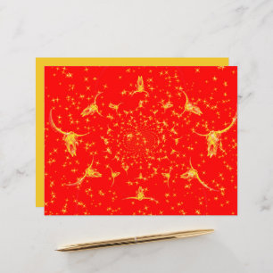 Jul Westerna Glitter Red Guld Girly Cow Skull