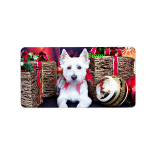 Jul - Westie - Bella Adressetikett