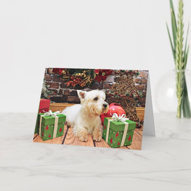 Jul - Westie - Callie Helgkort (Framsida)
