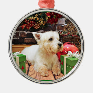 Jul - Westie - Callie Julgransprydnad Metall