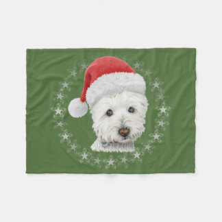 Jul Westie Hund Art Fleece Blanket