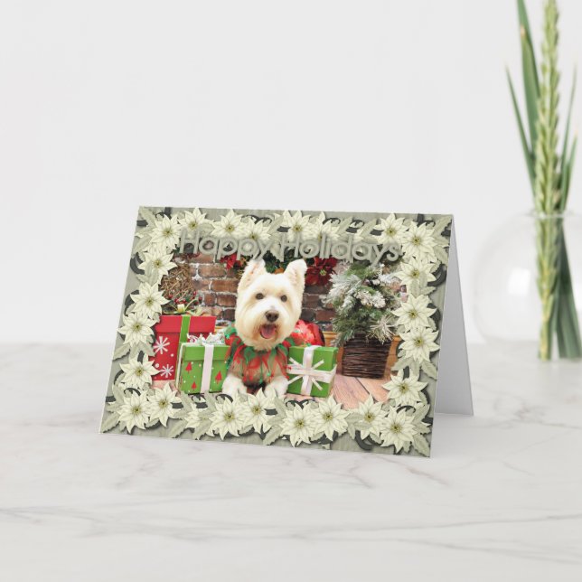 Jul - Westie - Lucky Helgkort (Framsida)