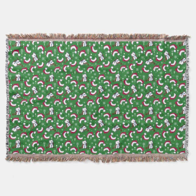 Jul Westie Throw Blanket Filt (Framsidan)