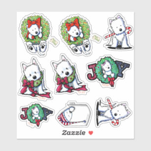 Jul Westie Vinyl Sticker Set Klistermärken