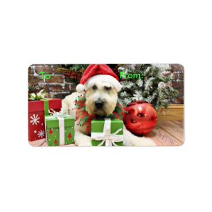 Jul - Wheaten Terrier - borggård Adressetikett