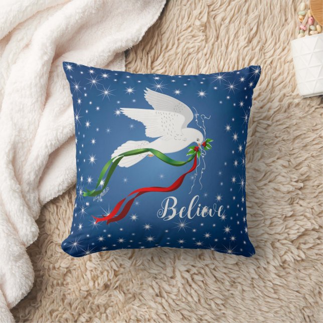 Jul White Dove Dekorativ kudde (Filt)