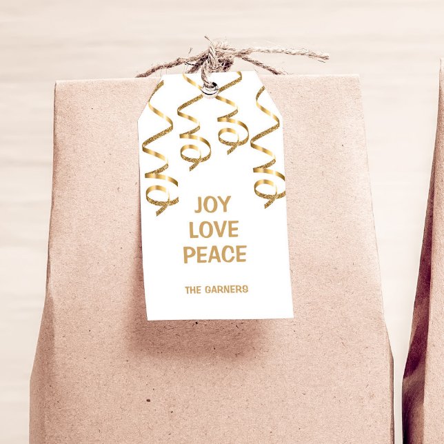 Jul White Guld Presentetikett (Skapare uppladdad)