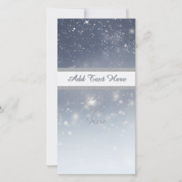 Jul White Snöflingor Julkort