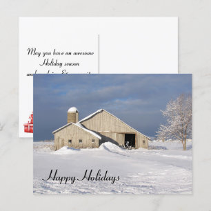 Jul Winter Barn Helg Vykort