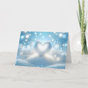 Jul Winter Heart Helgkort