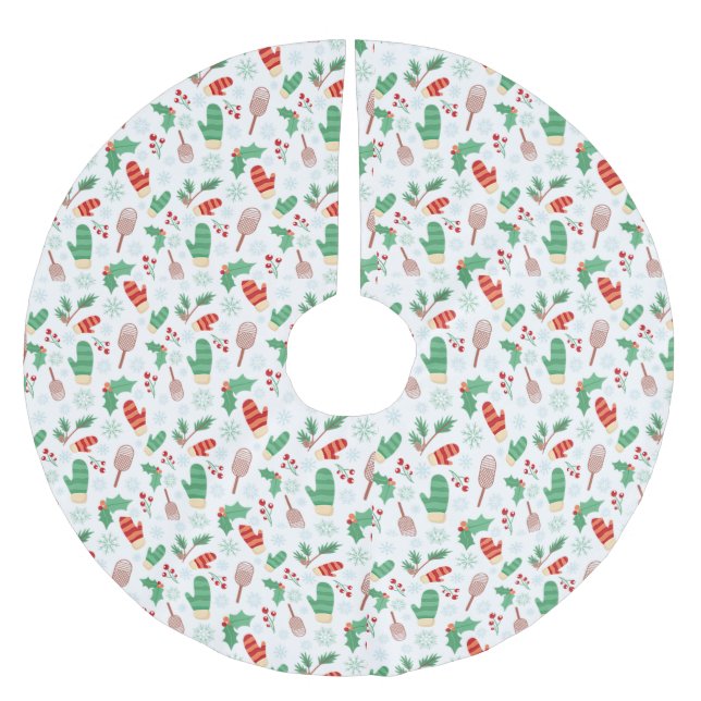 Jul Winter Mittens & Holly Julgransmatta Borstad Polyester (Framsidan)