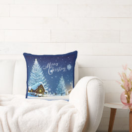 Jul Winter Wonderland Helgdag Festive Kudde