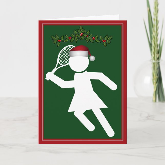 Jul Women's Tennis Player - Tennis Symbol Helgkort (Framsida)