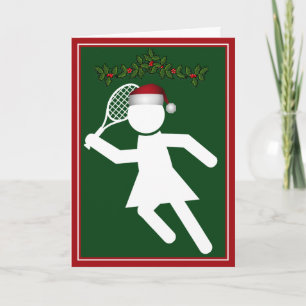 Jul Women's Tennis Player - Tennis Symbol Helgkort