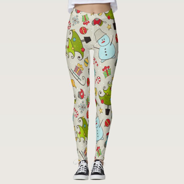 Jul Wonderland Roligt Leggings (Framsida)