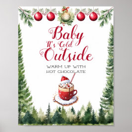 Jul Woodland Animals Baby Det är Kallet utanför Poster