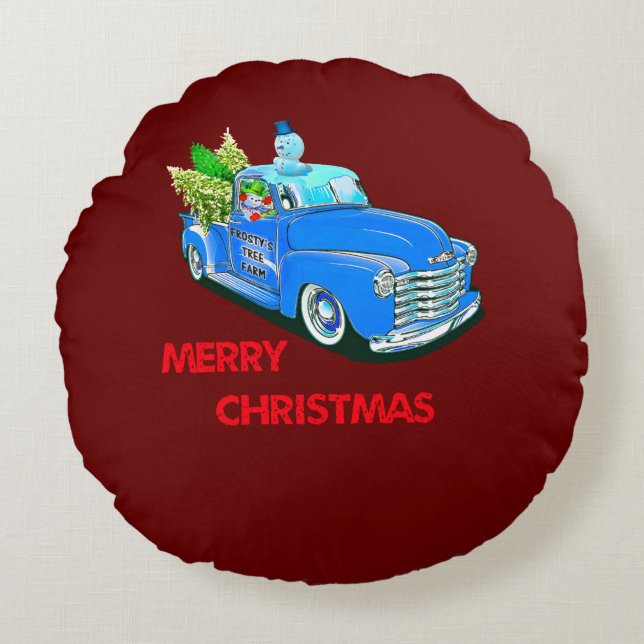 Jul Woody Lastbil  Rund Kudde (Framsidan)