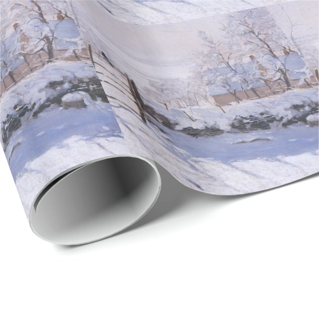 Jul Wrappingpaper Claude Monet Magpie Presentpapper (Rullad Hörn)