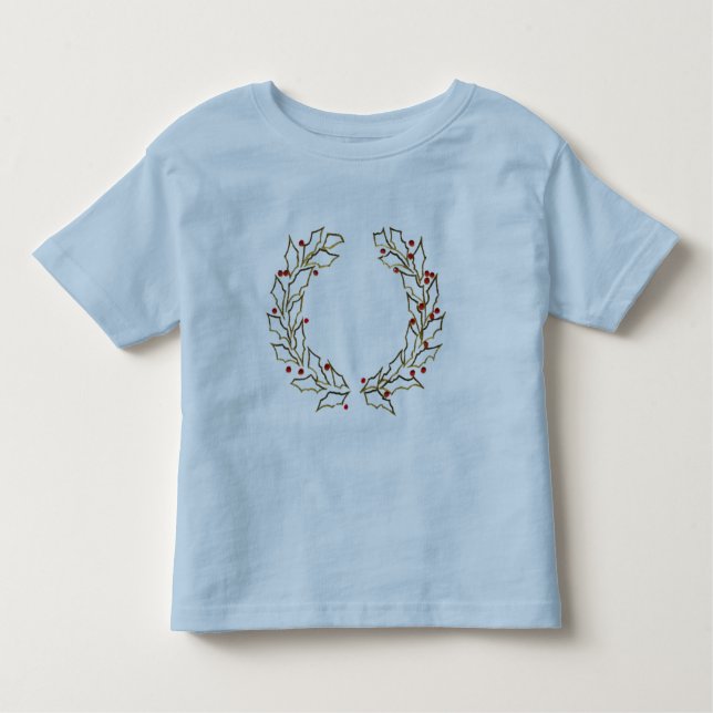 Jul Wreaths Småbarn Shirt Tee Shirt (Framsida)