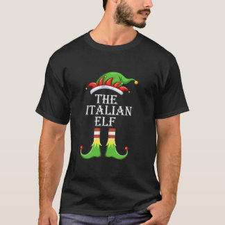 Jul-Xm för den italienska familjen Elf Matching Gr T Shirt