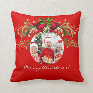 Jul Xmas Fotomal 4 barn familj Kudde