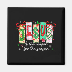 Jul Xmas Jesus Är Anledningen Till Säsongen Magnet