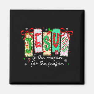 Jul Xmas Jesus Är Anledningen Till Säsongen Magnet