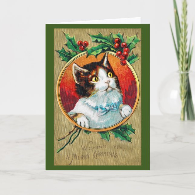 Jul, Xmas Katt Kort (Framsida)