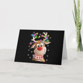 Jul xmas Renar Julbelysning familj Kort