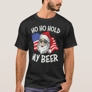 Jul Xmas Santa Ho Ho 4:e julen Söt Grafik T Shirt