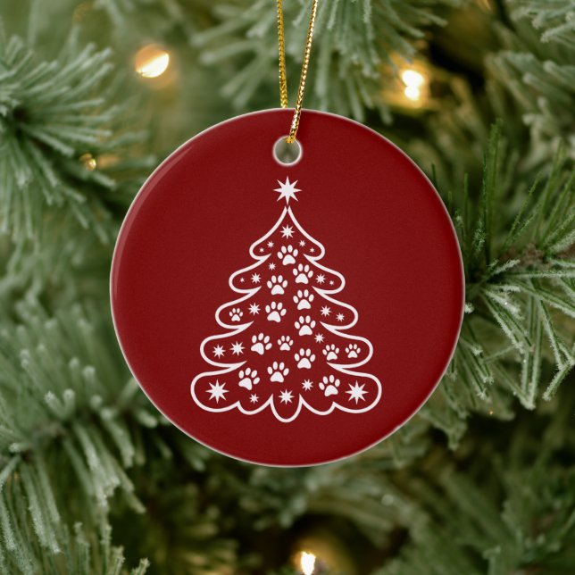Jul Xmas Träd Vinter Glad Ljus Högtid  Julgransprydnad Keramik (Träd)