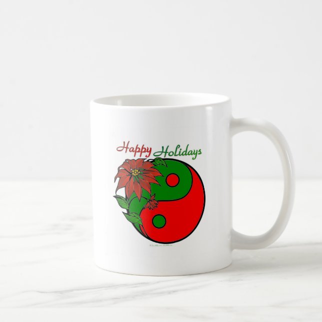 jul Yin Yang Poinsettia Kaffemugg (Höger)