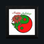 jul Yin Yang Poinsettia Minnesask<br><div class="desc">Du visar Lee Hiller Design Collection. Apparatur,  gåvor och samlarföremål Lee Hiller Photography eller Digital Art Collection. Du kan visa hennes naturfotografi på http://HikeOurPlanet.com/ och följa hennes vandrande blogg i Hett Vår nationalpark.</div>