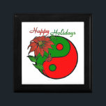 jul Yin Yang Poinsettia Minnesask<br><div class="desc">Du visar Lee Hiller Design Collection. Apparatur,  gåvor och samlarföremål Lee Hiller Photography eller Digital Art Collection. Du kan visa hennes naturfotografi på http://HikeOurPlanet.com/ och följa hennes vandrande blogg i Hett Vår nationalpark.</div>