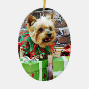 Jul - Yorkie - Willie Julgransprydnad Keramik