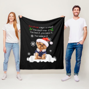 Jul Yorkshire Terrier Funny Yorkie Puppy Fleecefilt