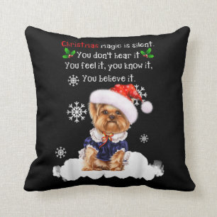 Jul Yorkshire Terrier Funny Yorkie Puppy Kudde