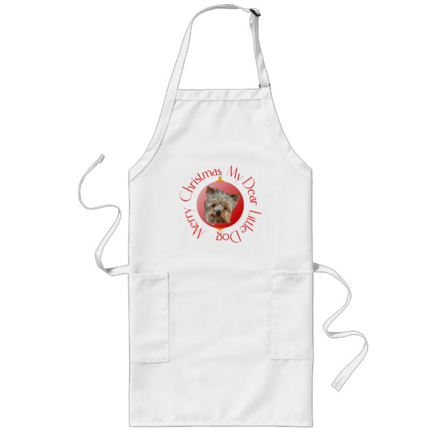 Jul Yorkshire Terrier Långt Förkläde (Framsidan)