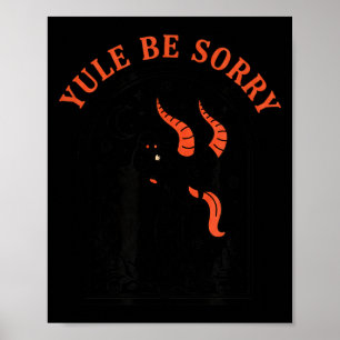 Jul Yule Var ledsen Krampus, Mörk Krampus Djävul Poster