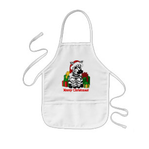 Jul Zebra Apron Barnförkläde