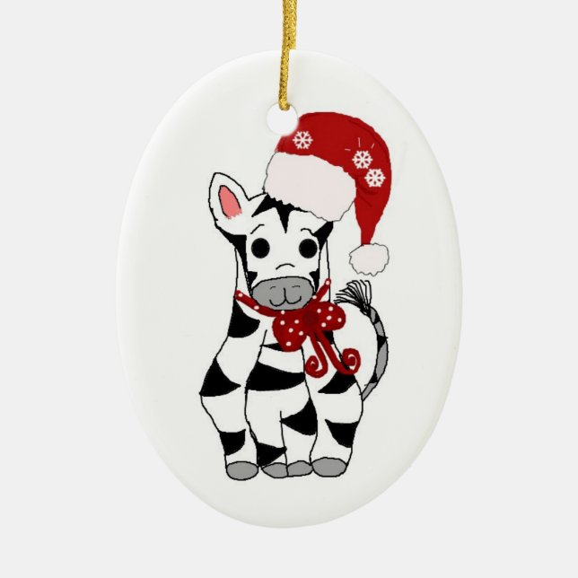 Jul Zebra Julgransprydnad Keramik (Framsidan)
