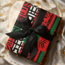 Jul Zebra Kente African Print Art Gift Wrap