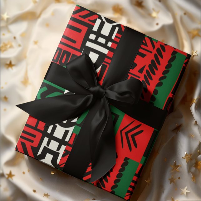 Jul Zebra Kente African Print Art Gift Wrap Presentpapper (Skapare uppladdad)